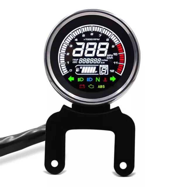 Motorrad Tachometer LCD Digital Drehzahlmesser Zaddox FGX