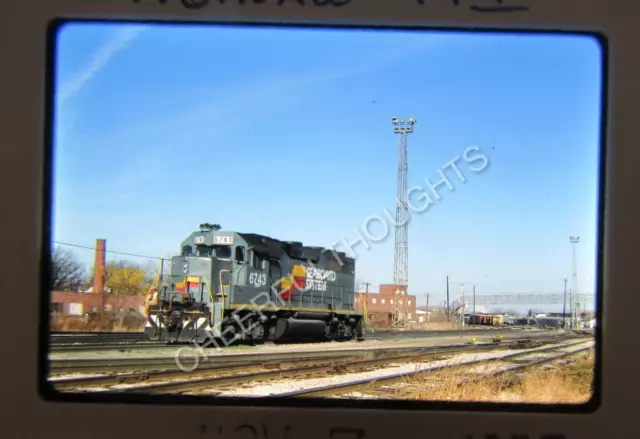 Original  '87 Kodachrome Slide CSX SBD 6743 GP40 Saginaw, MI   38X17