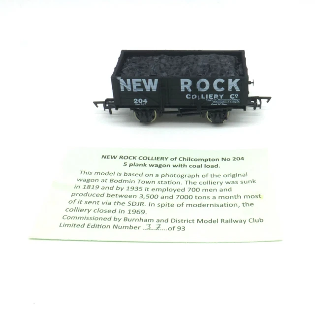 OO GAUGE DAPOL Limited Edition 5 plank Wagon - New Rock Colliery EUR 18 ...