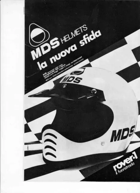 advertising Pubblicità- CASCO MOTO MDS 1978 -HELMET VINTAGE MOTOSPORT EPOCA