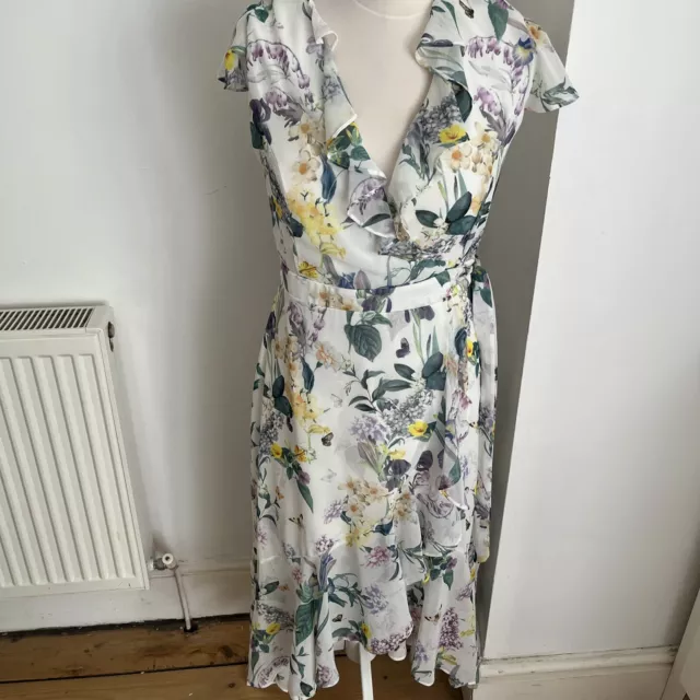 LIPSY BLUE FLORAL Fx Gracie Ruffle Hi Low Maxi Dress Size 6 Bnwt 466 20.00 PicClick UK