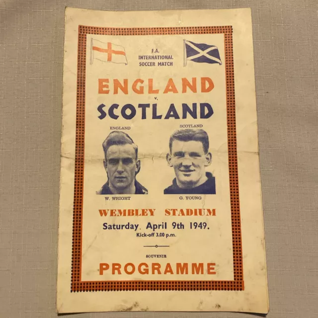 England V Scotland 1949 Match Day Programme.