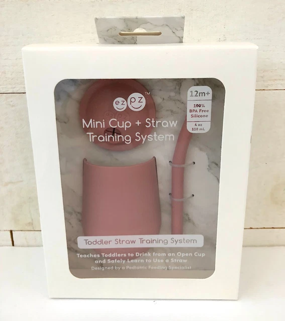 Ezpz Mini Cup + Straw Training System Pink Blush Toddler Cup NEW
