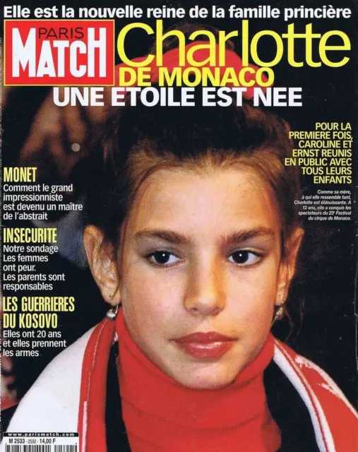Affiche 60x80 Paris Match 2592 . Charlotte de Monaco . .