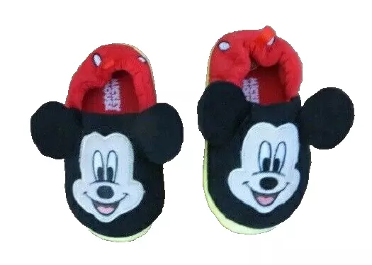 Toddler Disney Mickey Mouse Slippers Large 9-10 (No Tags)
