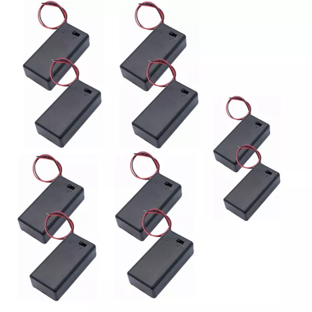 10pcs Battery Holder Case box for 9V Volt On/Off Switch 6" Lead US Stock N600