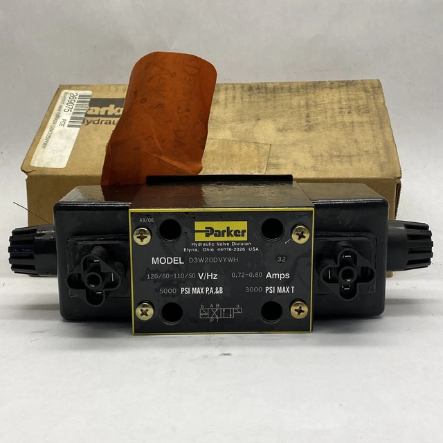 Parker Hydraulic Dual Solenoid Valve 120V 5000 Psi  D3W20DVYWH