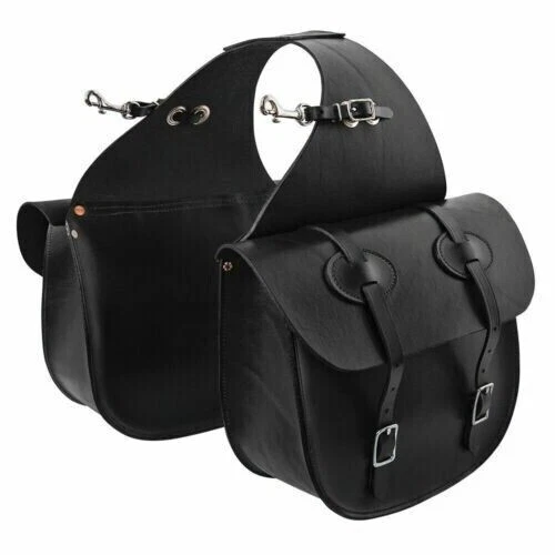 Sacoche de selle Western Trail Horse en cuir véritable livraison