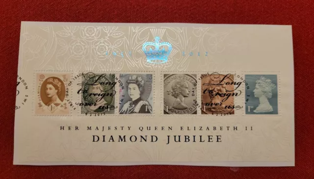 GB 2012 Diamond Jubilee Fine Used Minisheet On Piece.