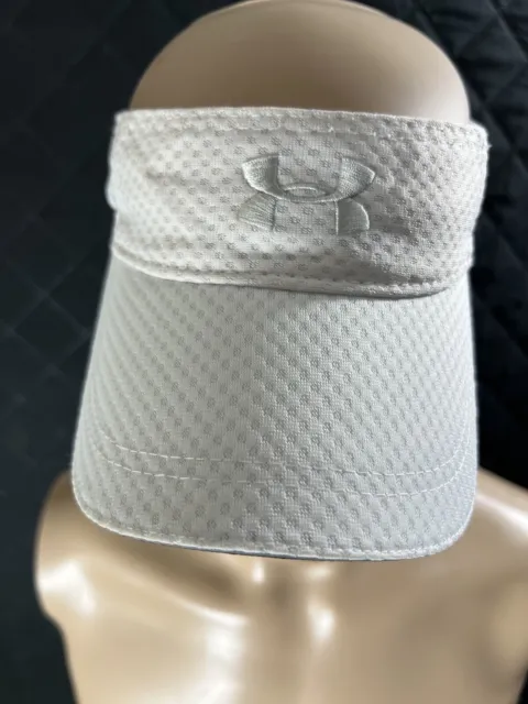 Under Armour  Sun Visor Adjustable Hat Embroidered Logo White