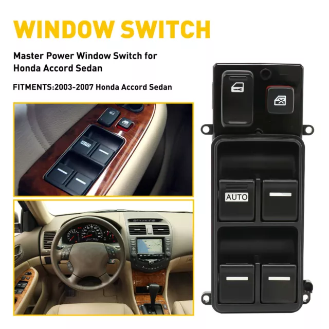 Master Power Window Door Control Switch Driver Side for 2003-2007 Honda Accord