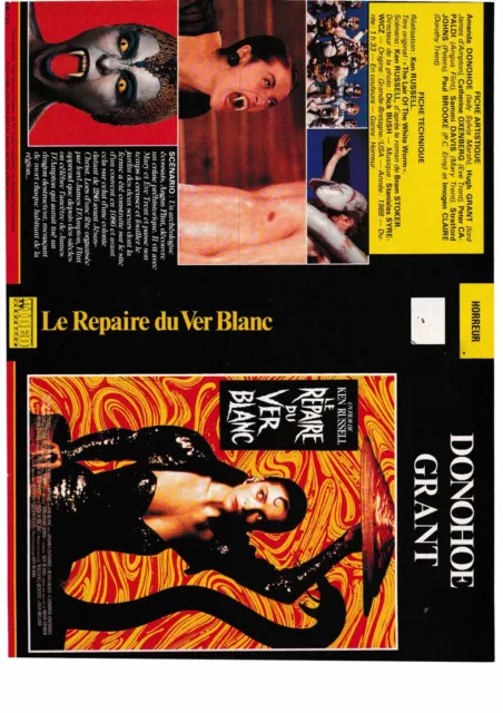 JAQUETTE VHS (seule) : KEN RUSSELL - LE REPAIRE DU VER BLANC