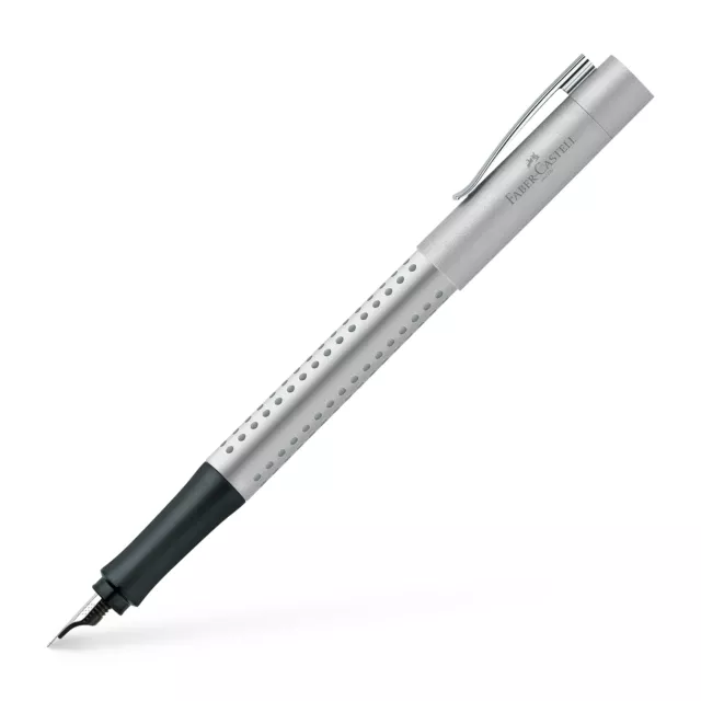 Faber-Castell Grip 2011 Fountain Pen - Silver - Extra Fine Point  140992 - New