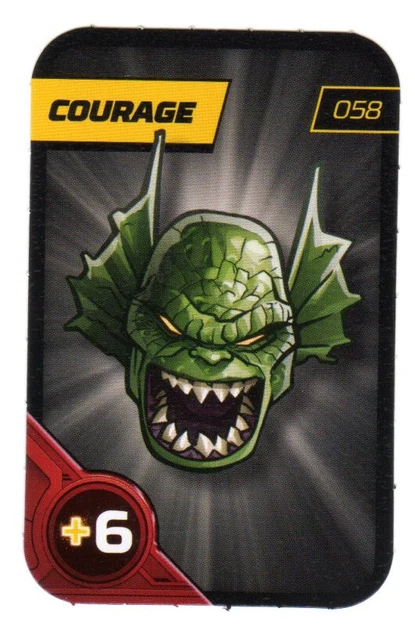 Carte MARVEL Leclerc 2023 Défie tes Héros #058 - 58 COURAGE +6