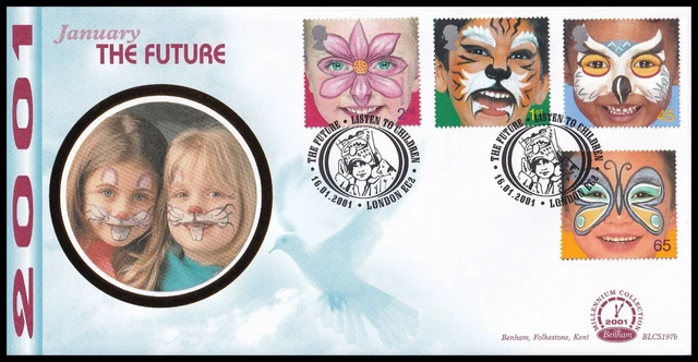 2001 GB The Future Benham BLCS197b FDC Listen to Children SHS