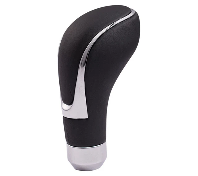 BLACK LEATHER CAR Transmission Gear Shift Knob Shifter Lever Handle