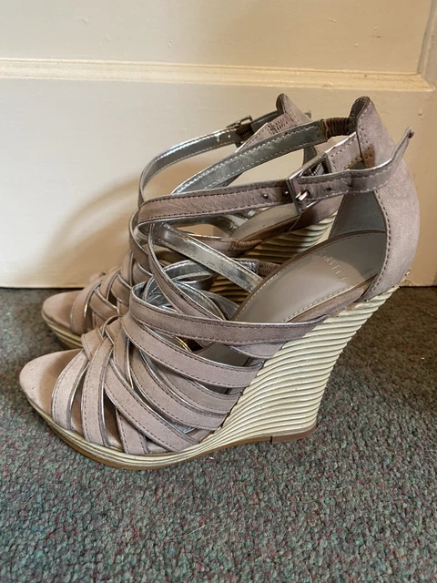 CARVELA KURT GEIGER Wedge Sandals Ladies Nude grey suede Size UK 3 36 25.00 PicClick UK