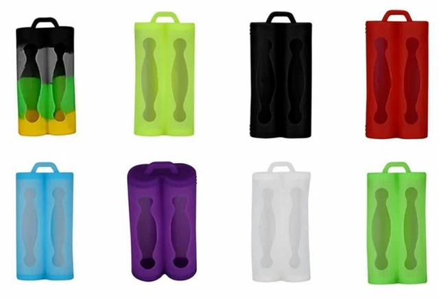 10 X Batterie Conservation 18650 pour la Route Boîte Étui Silicone Porte-Clés