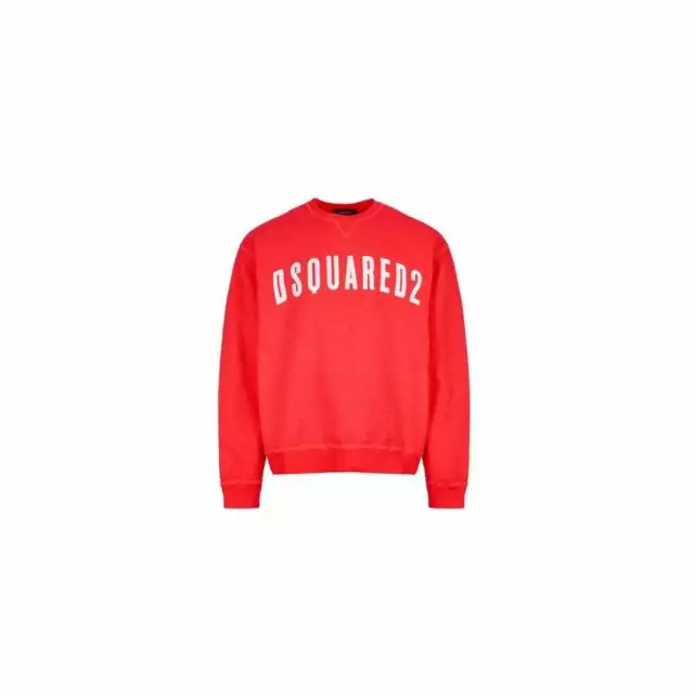 Sweat-shirt rose logo imprimé coton DSQUARED2