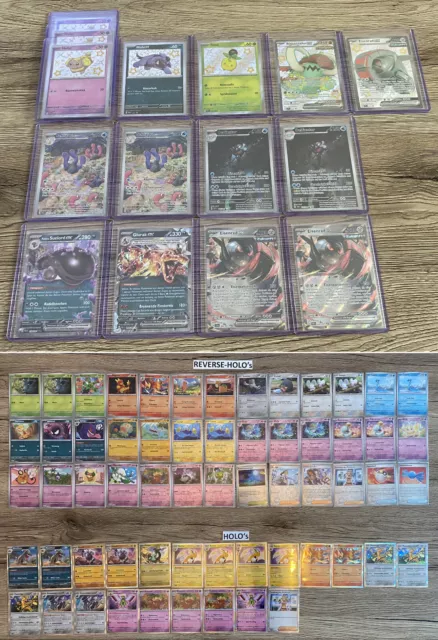 Pokemon Paldeas Schicksale Karten | Holo + Rev. Holo + Shiny + EX  | DEU | NM-M