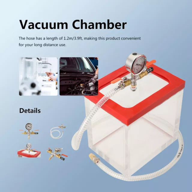 2 Gallon Acrylic Vacuum Chamber Acrylic Clear Perfect for Degassing Silicones