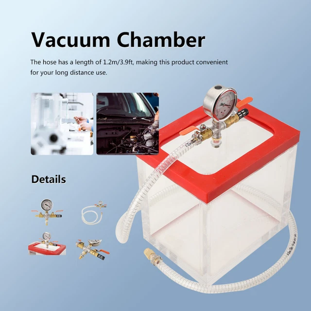 2 Gallon Acrylic Vacuum Chamber Acrylic Clear Perfect for Degassing Silicones
