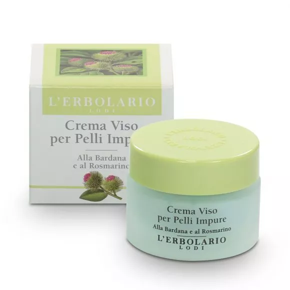 L'Erbolario Crema Viso per Pelli Impure Alla Bardana e al Rosmarino 30ml