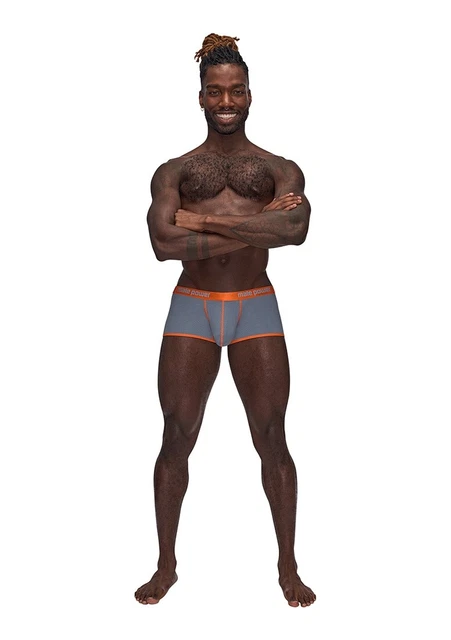 Boxershort grigio e arancione S - XL designer pantaloni sexy eleganti grigio caldo