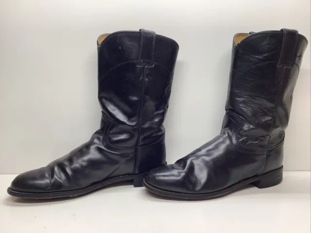 Womens Justin Western Roper Black Boots Size 9.5 B