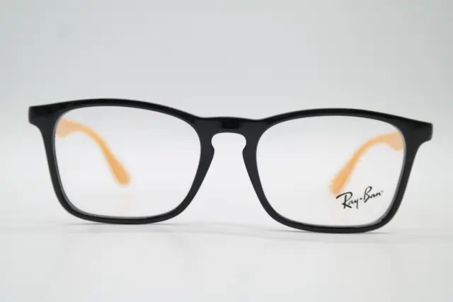 Gafas Ray Ban RB 1553 Negro Naranja Plata Ovalado Gafas para Niños Lentes Nuevo