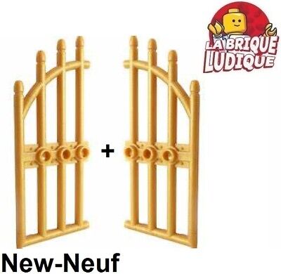 Lego 2x Door Porte 1x4x9 arche grille barre portail portal or/pearl gold 42448