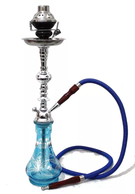 Handmade Egyptian Decorative 7 Large Hookah Silver Metal Wind Cover  w/Handle