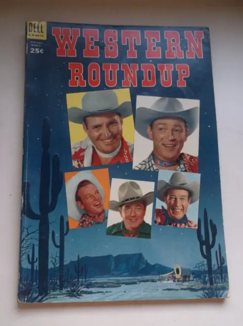 Dell: Western Roundup #5, Feat: Roy Rogers/Gene Autry/Johnny Mack Brown, 1954!!!