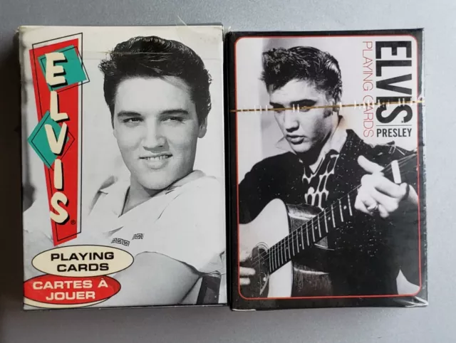 Elvis Playing Cards 2 Packs (1 sealed Aquarius+ 1 opened Bicycle) Complete