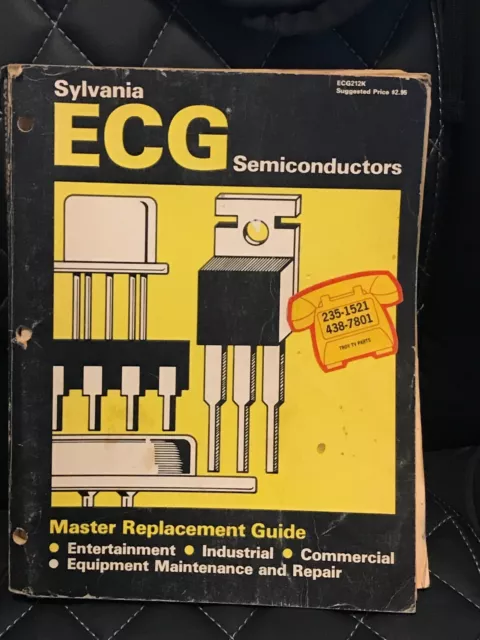 Sylvania ECG Semiconductors Master Replacement Guide ECG212K Paperback 1980