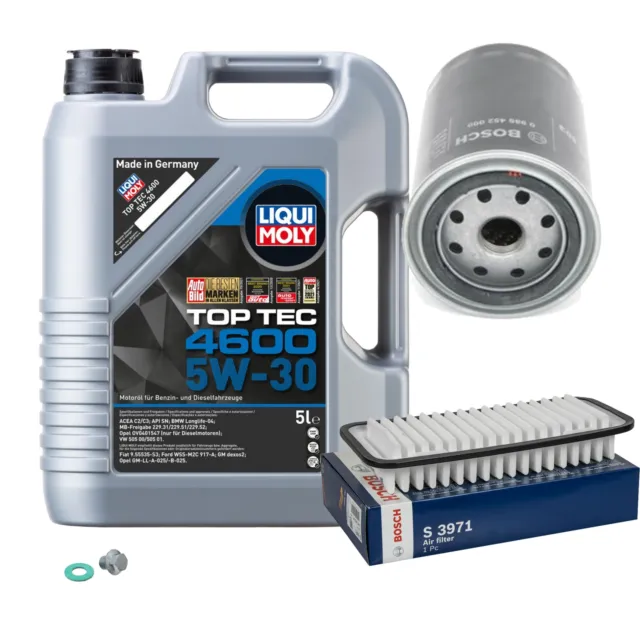 Bosch Inspektionspake 5 L Liqui Moly Top Tec 4600 5W-30 pour Toyota Dyna 100