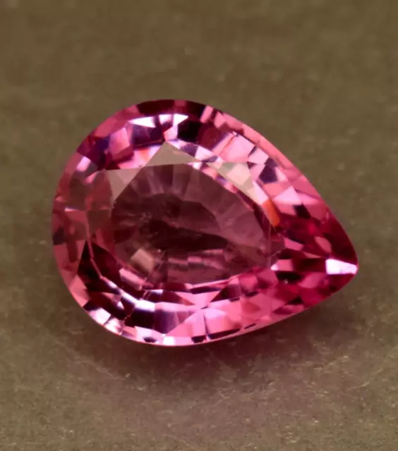 Naturel Rose Tourmaline De Brésil 4.85 CT Certifié Poire Coupe Desseré Gemme