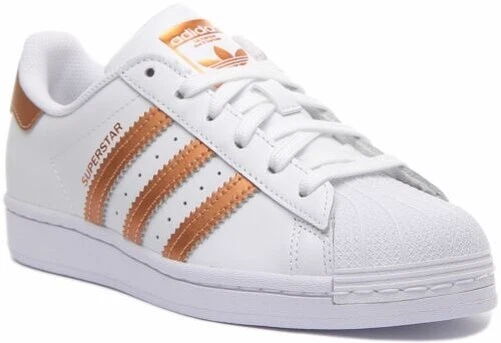 ADIDAS Superstar Blanc Femmes Bronze Superstar Lacet 2 Ton Taille UK 3 - 8