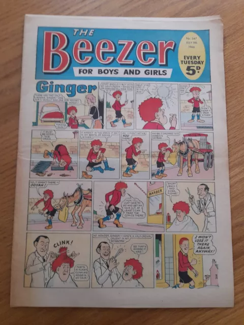 THE BEEZER COMIC No 547 JULY 9th  1966 GOOD CONDITION