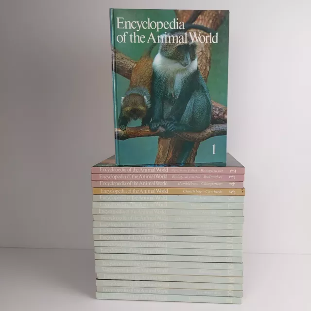 Encyclopedia of the Animal World Complete 21 Volume Hardcover Book Set  1977