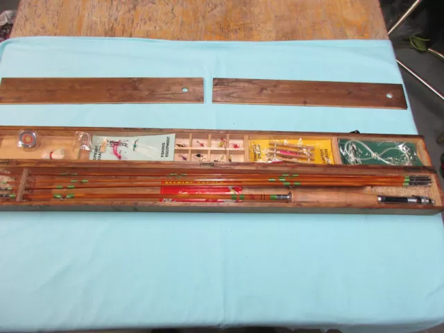 VINTAGE EBISU FRESHWATER Bamboo Fly Rod w/ Accessories & Original