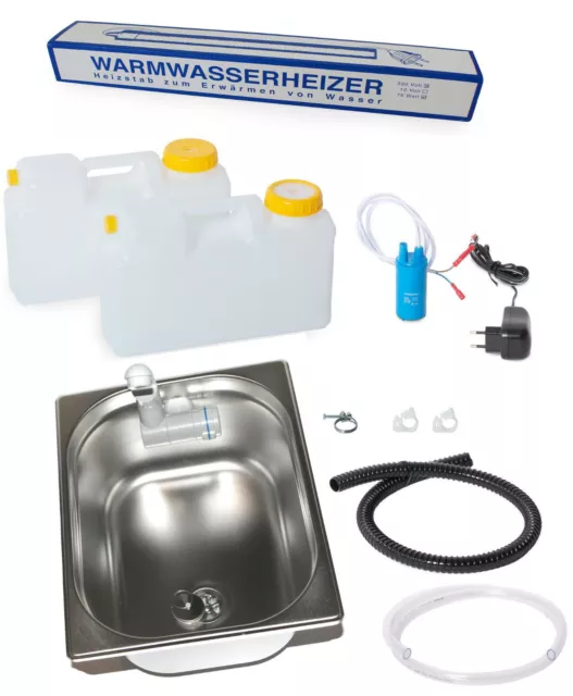 230V Warmwasser Miniküche Verkaufsstand Bausatz Spüle 325x265x150mm Gartenhütte