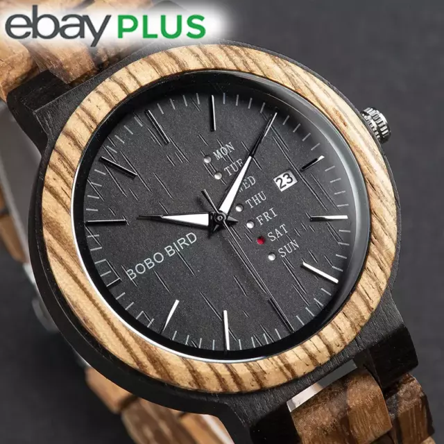 BOBO BIRD Men's Wrist Watch Wooden Male Wristwatch from Wood Men Watch
