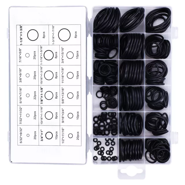Assortment Of O-rings Flexible Black Soft Rubber Gasket For Various Pipe Sizes
