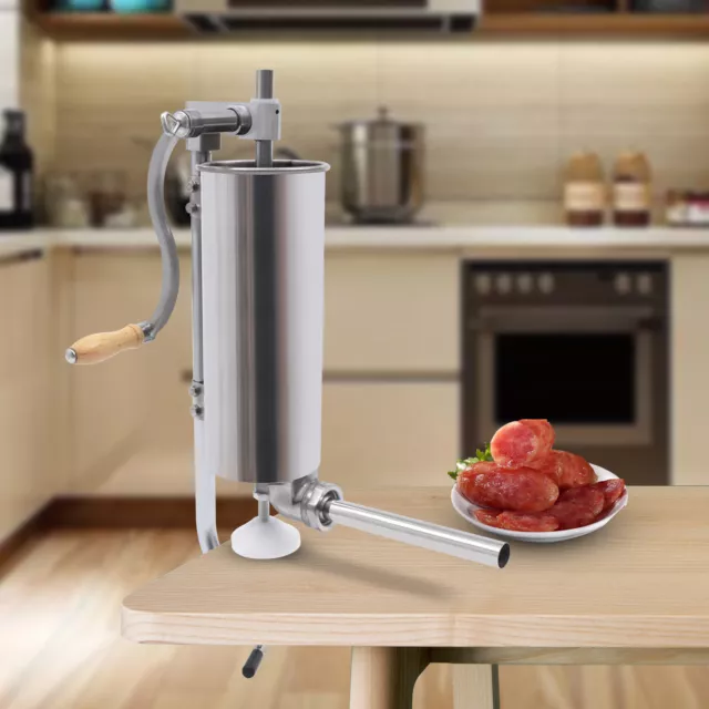 Commercial Vertical Manual Sausage Stuffer Stainless Steel Meat Filling Maker