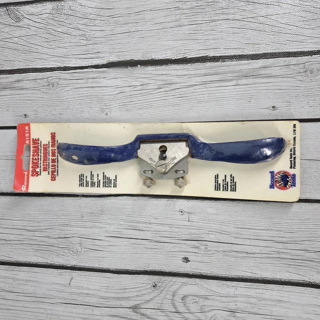 Vintage Record Tools Spokeshave No. A151 Made in England Blue New Old Stock