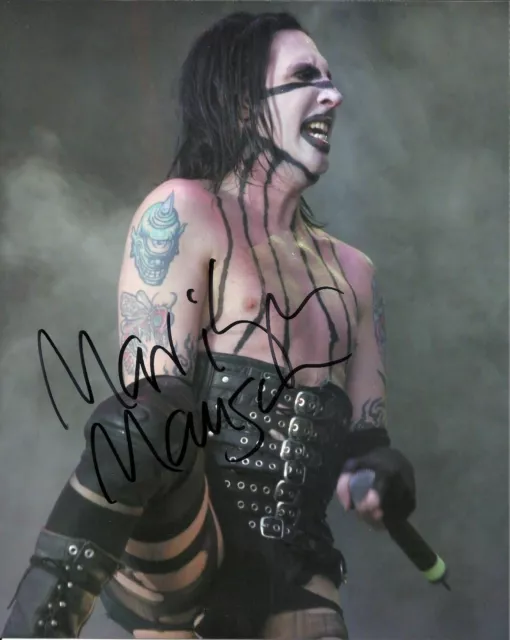 Marilyn Manson Autographed 8 x 10 Photo