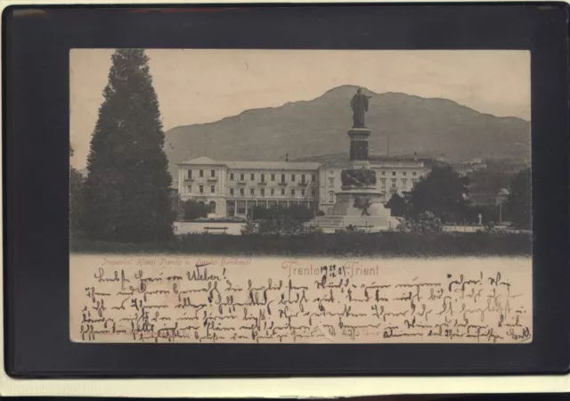 Trento (Tn) Imperial Hotel Trento Statua Dante  Viaggiata Anno 1901 B147
