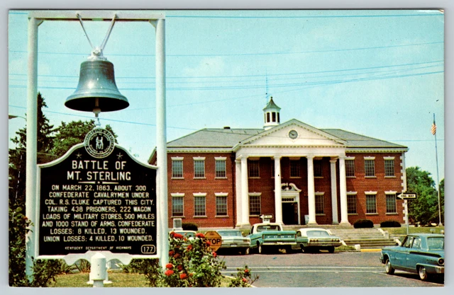 c1960s Montgomery County Court House Mount Sterling KY Vintage Postcard