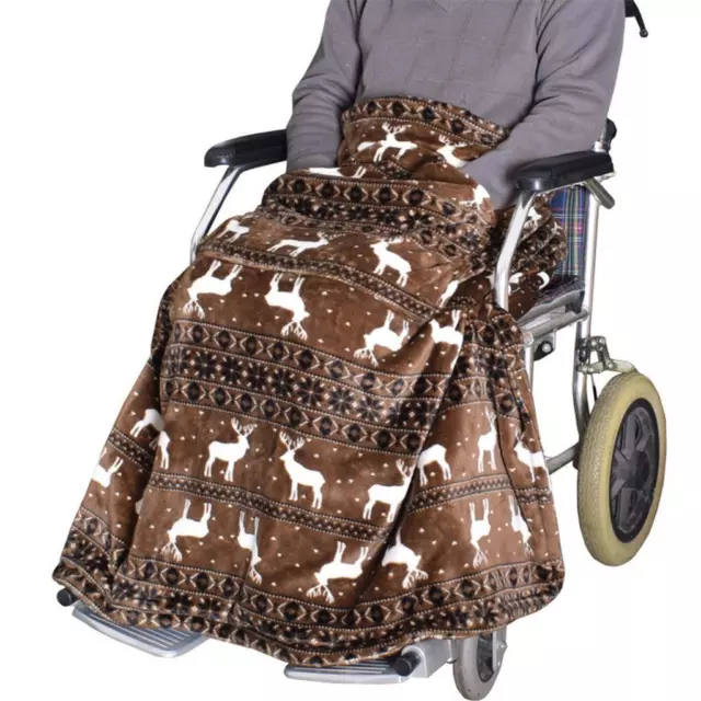 Wheelchair Blanket Cosy Cover Adult Size Accessory with Pocket Leg Wrap